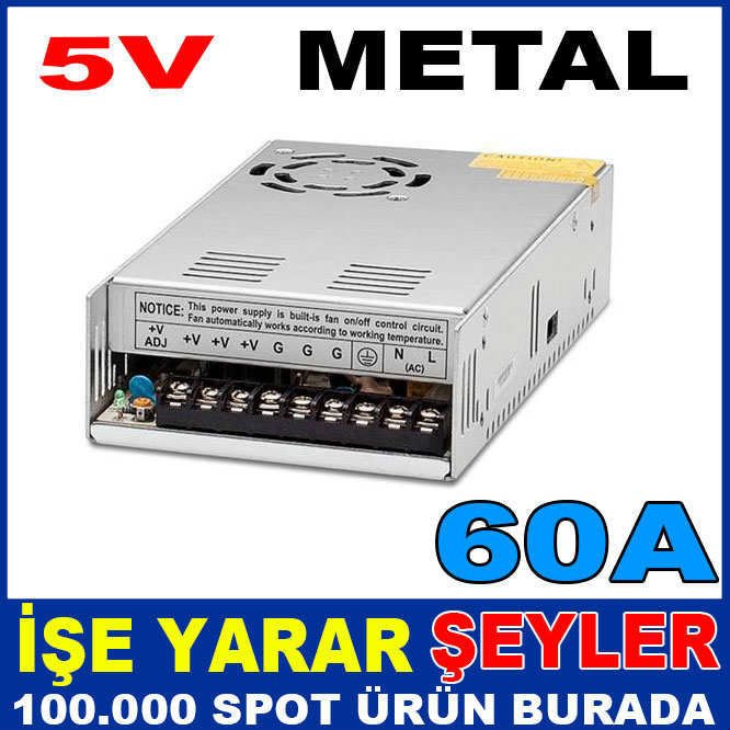 5V 60 AMPER METAL KASA İÇ MEKAN LED ADAPTÖRÜ