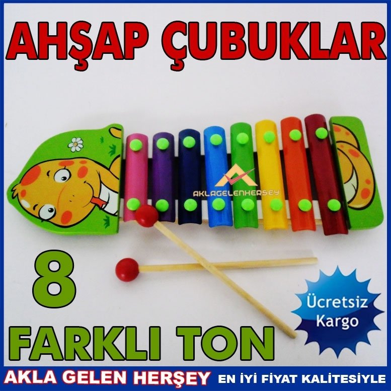 Ücretsiz Kargo ÇOCUKLAR İÇİN HAYVAN FİGÜRLÜ RENKLİ KSİLOFON