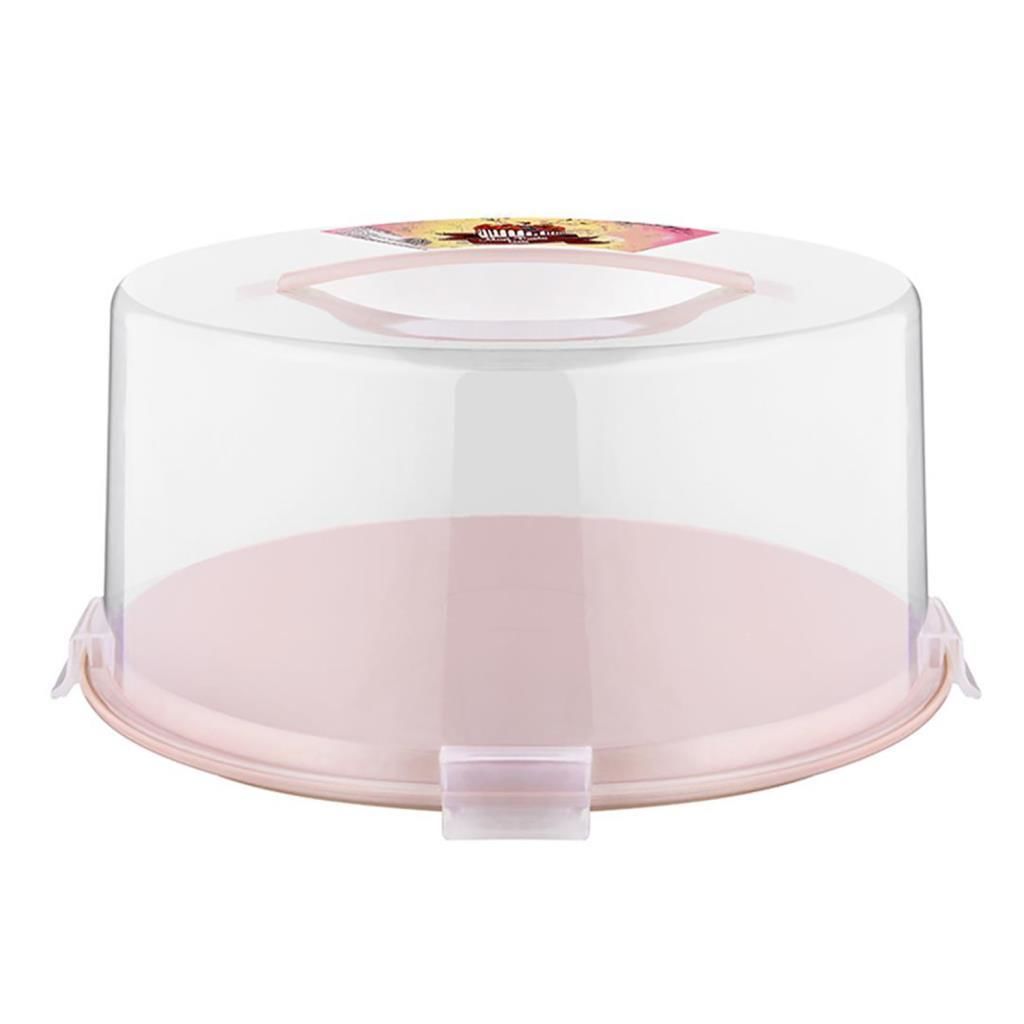 En Büyük Boy Plastik Pratik Kek ve Pasta Fanusu 31cm Çap 16cm Yükseklik Taşınabilir Pasta Saklama