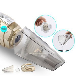 Mini Taşınabilir Elektrikli Araç Süpürgesi 12V Islak Kuru Çift Kullanımlı Manuel Vakumlu Süpürge