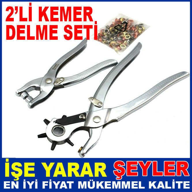 METAL ÇELİK 6 FARKLI BOY 2'Lİ KEMER DELME SETİ