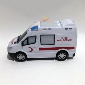 SESLİ IŞIKLI HAREKETLİ ÇOCUK AMBULANS OYUNCAK ARABA 21cm