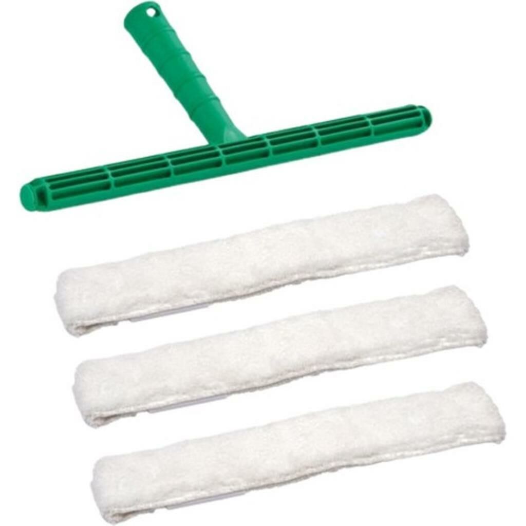 4lü Set 3 Adet Mikrofiber 45cm BüyükBoy Cam Silme Peluşu Köpürtme Bezi 1 Adet Cam Peluş Aparatı 45cm