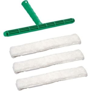 4lü Set 3 Adet Mikrofiber 45cm BüyükBoy Cam Silme Peluşu Köpürtme Bezi 1 Adet Cam Peluş Aparatı 45cm