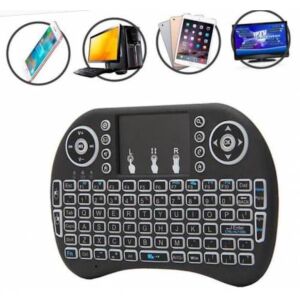 Işıklı Kablosuz Mini Klavye SmartTV Televizyon PS3 Dokunmatik