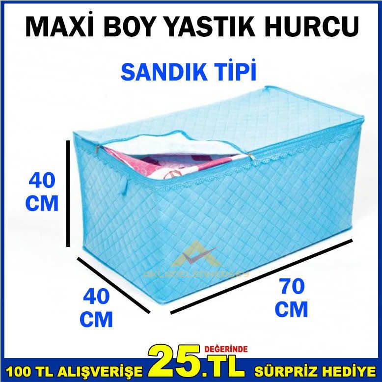 SANDIK TİPİ KUMAŞ MAXİ BOY YASTIK HURCU 40x70x40