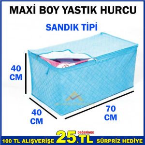SANDIK TİPİ KUMAŞ MAXİ BOY YASTIK HURCU 40x70x40
