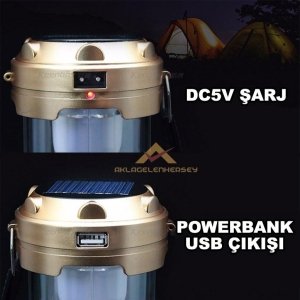 SOLAR IŞILDAK FENER FONKSİYONEL KATLANIR 1W FENER+6 LED IŞILDAK