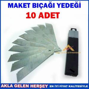 10 Adet Profesyonel Kaliteli Maket Bıçağı Yedeği
