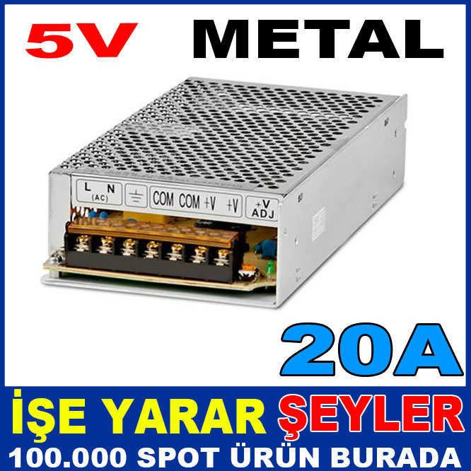 5V 20 AMPER METAL KASA İÇ MEKAN LED ADAPTÖRÜ