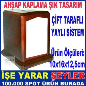 AHŞAP TASARIM ÇİFT TARAFLI  YAYLI PEÇETELİK