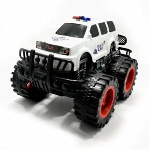 Büyük Dev Tekerli Oyuncak 4x4 Jumbo Polis Jipi 36x42 cm Off Road Oyuncak Araba