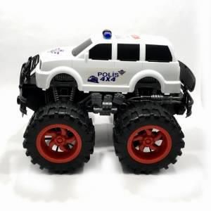 Büyük Dev Tekerli Oyuncak 4x4 Jumbo Polis Jipi 36x42 cm Off Road Oyuncak Araba
