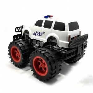 Büyük Dev Tekerli Oyuncak 4x4 Jumbo Polis Jipi 36x42 cm Off Road Oyuncak Araba