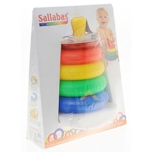 ÇINGIRAKLI RENKLİ HALKALARI İSTİFLEME OYUNCAĞI SALLABAŞ