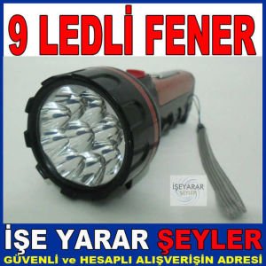GOLD SILVER GS-8747 ŞARJLI 9 LEDLİ EL FENERİ