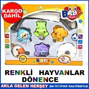 Kargo Dahil MÜZİK KUTULU RENKLİ HAYVANLAR KURMALI DÖNENCE