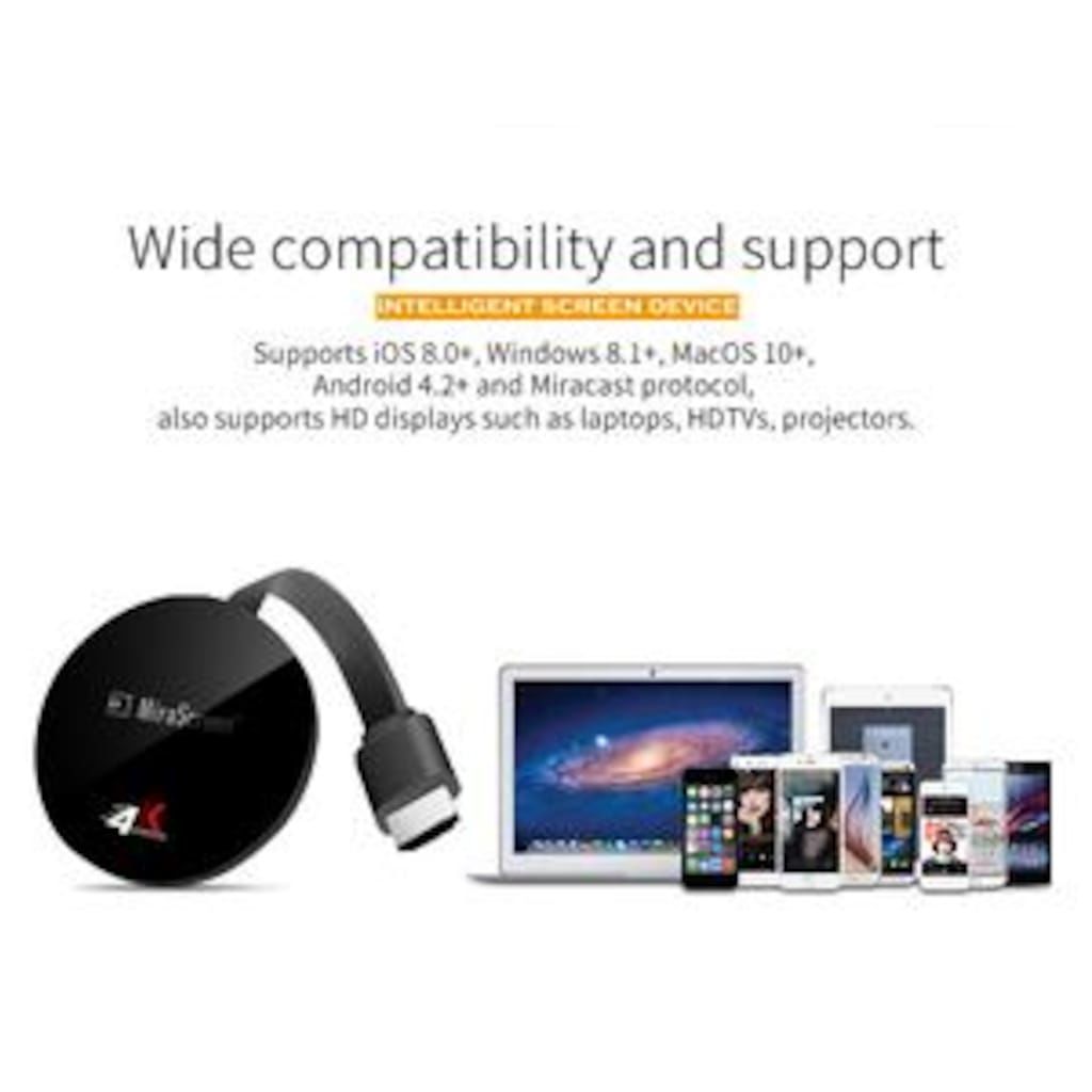 MiraScreen New 2019 4K G7Plus Kablosuz HDMI Görüntü Aktarıcı 1080