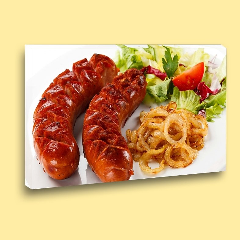 SOSİS&SOĞAN HALKALARI 7 değişen ölçü ORİJİNAL KANVAS TABLO