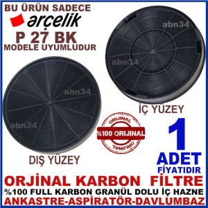 ARÇELİK ANKASTRE DAVLUMBAZ FİLTRESİ ARÇELİK P 27 BK MODEL DAVLUMBAZ İÇİN GRANÜL KARBONLU FİLTRE