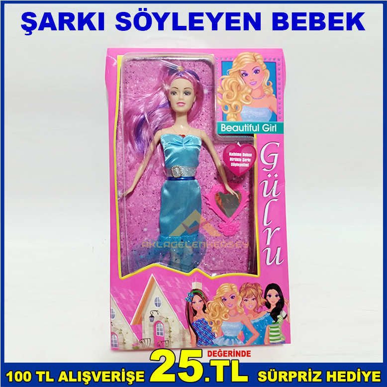 ŞIK GÖRÜNÜMLÜ KALBİNE DOKUNULDUĞUNDA ŞARKI SÖYLEYEN SEVİMLİ BEBEK OYUNCAĞI