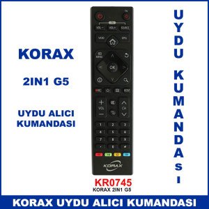 Korax 2in1 G5 Uydu Alıcı Kumandası  KR0745 - Uydu Cihazı Kumandası