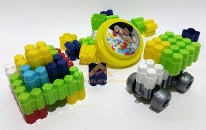 OYUNCAK ARABA ŞEKLİNDE KUTULU 43 PARÇA EĞİTİCİ LEGO SETİ