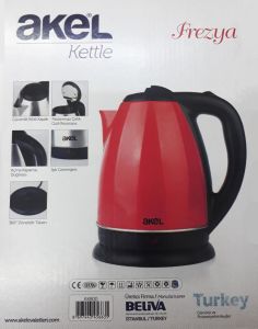 Akel Ak800 Frezya Elma Şekeri 1.8 Lt Su Isıtıcı Kettle 2 Yıl Garantili 1800W Güç Otomatik Kapanma