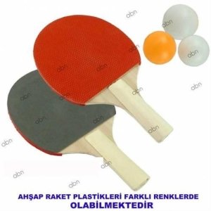 MASA TENİSİ SETİ FİLELİ-DEMİRLİ-AHŞAP RAKETLİ-12 ADET PİNPON TOPU