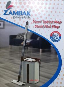 Microfiber Tablet Mop 5 Paspaslı Temizlik Seti 6+6=12 Litre Kova+Metal Sap 5adet Paspas Fiyata Dahil