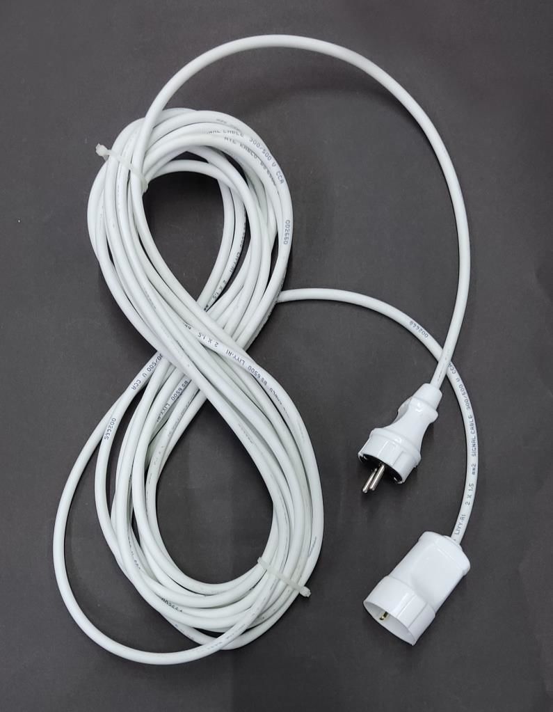 10 Metre 2x1.5 TTR Kablolu Fişli Prizli Seyyar Uzatma Kablosu Isınma Yapmayan Özel İzoleli Kablodur