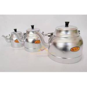 Klasik Alüminyum Çaydanlık 1lt Eloksallı Tek Alt