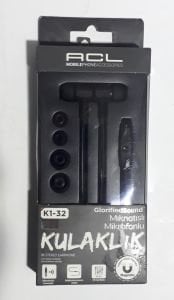 Stereo, Kulak İçi Mıknatıslı Mikrofonlu Kulaklık Aux Düğümlenmeyen Kablo HD Saf Bass