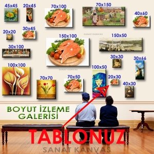 SOMON&TAZE REYHAN 7 değişen ölçü ORİJİNAL KANVAS TABLO