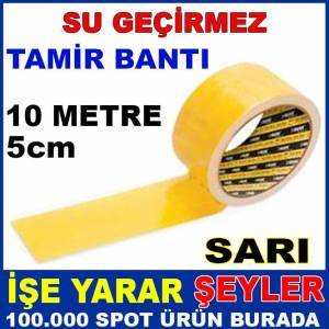 İp örgülü çok amaçlı dış mekan tamir bantı,çadır bantı 10mt boy 5cm su geçirmez SARI TAMİR BANTI