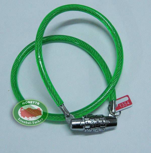 ÇELİK HALAT 4 HANE ŞİFRELİ BİSİKLET KİLİDİ -2