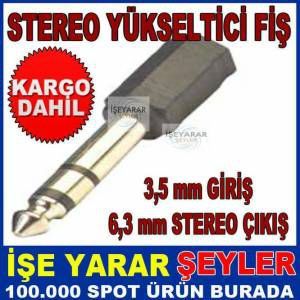 SES FİŞİ 6,3mm GİRİŞ 3,5mm STEREO YÜKSELTİCİ-KD