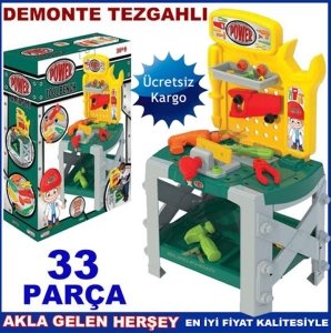 Ücretsiz Kargo 33pcs BÜYÜK TEZGAHLI EĞİTİCİ OYUNCAK TAMİR SETİ