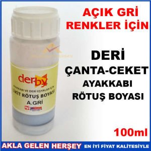 AÇIK GRİ DERİ ÇANTA CEKET AYAKKABI RÖTUŞ BOYASI,profesyonel deri boyası, hata kapatıcı deri rötuş boyası