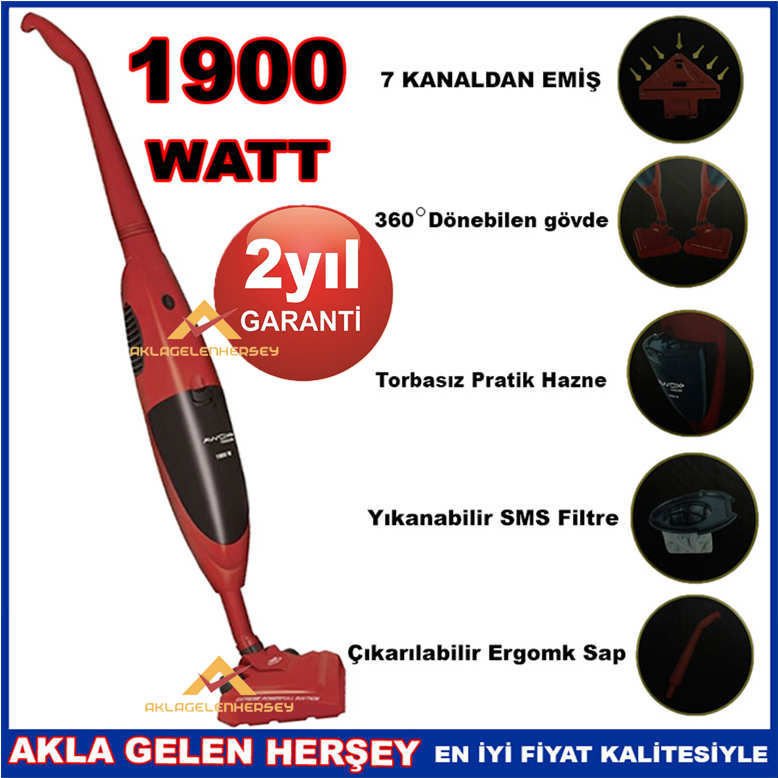 AWOX TRİGON 1900W TORBASIZ DİK PRATİK SÜPÜRGE