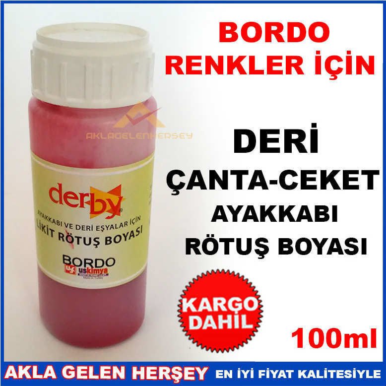 BORDO RENK DERİ ÇANTACEKET AYAKKABI RÖTUŞ BOYASI