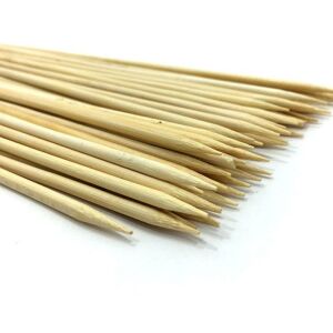 Şiş Kebap İçin Ø 3mm Yuvarlak Bambu Çöp Şiş 47 Adet Ahşap Çöpşiş