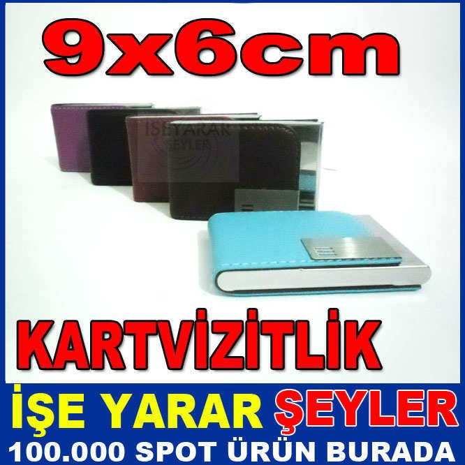 9x6cm ŞIK DERİ KAPLAMA METAL KARTVİZİTLİK