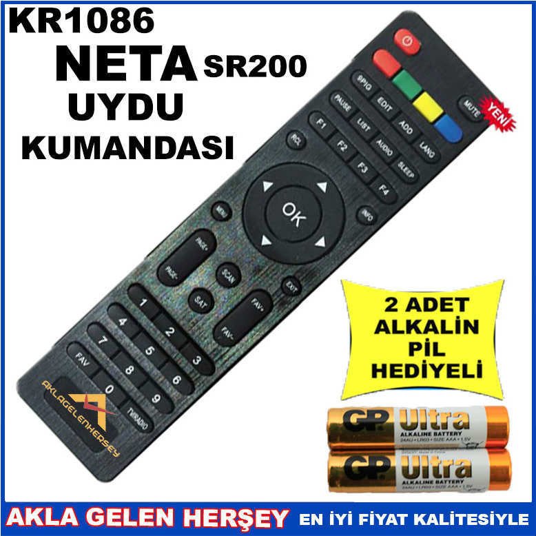 NETA UYDU CİHAZI Receiver KUMANDASI KR1086