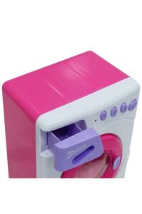 Pilli Sesli Işıklı İçerisinde Askılıklı Oyuncak Çamaşır Makinası