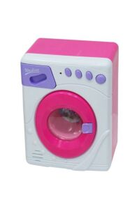 Pilli Sesli Işıklı İçerisinde Askılıklı Oyuncak Çamaşır Makinası