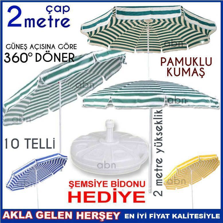 Şemsiye su bidonu dahil Bahçe,balkon,teras,plaj şemsiyesi 2 metre