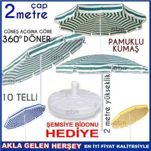 Şemsiye su bidonu dahil Bahçe,balkon,teras,plaj şemsiyesi 2 metre