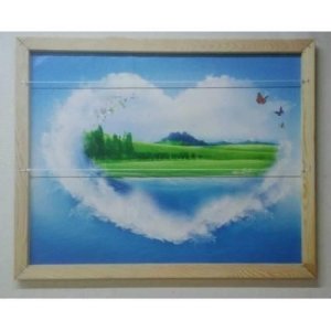 Slikon Mandallı Resim Çerçevesi 53x66cm Kanvas Tablo Modelinde