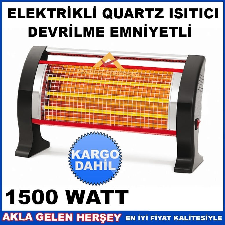 Kargo Dahil MİNİSAN ELEKTRİKLİ SOBA QUARTZ ISITICI 1500W
